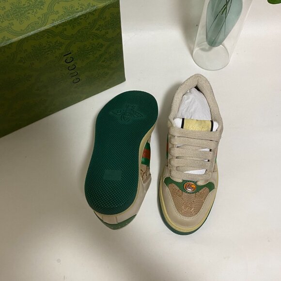 Gucci Brown Athletic Shoes with Distressed Finish🍒🍒🍒 - Picture 8 of 10